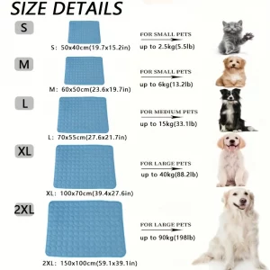 Alternative view of Dog Cooling Mat Summer Pet Cold Bed Extra Large For Small Big Dogs Pet Accessories Cat Durable Blanket Sofa Cat Ice Pad Blanket