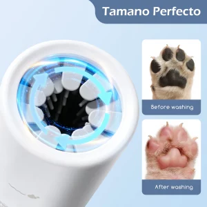 Limpiador de patas para perros Nobleza, kit de aseo 5 en 1 con 3 toallas y 1 cepillo de baño grande, vaso portátil de silicona para lavar mascotas, elimina el barro y la suciedad (gris) - Imagen 3