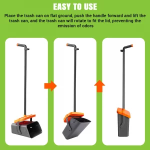 Poop Scooper for Dog, with Swivel Container & Dog Waste Bag Dispenser & 35 Waste Bags,116cm Length Handle Dog Poop Shovel and Rake For Dog Puppy Cat Waste Picker Pet Cleaning Shovel Tools - Imagen 8