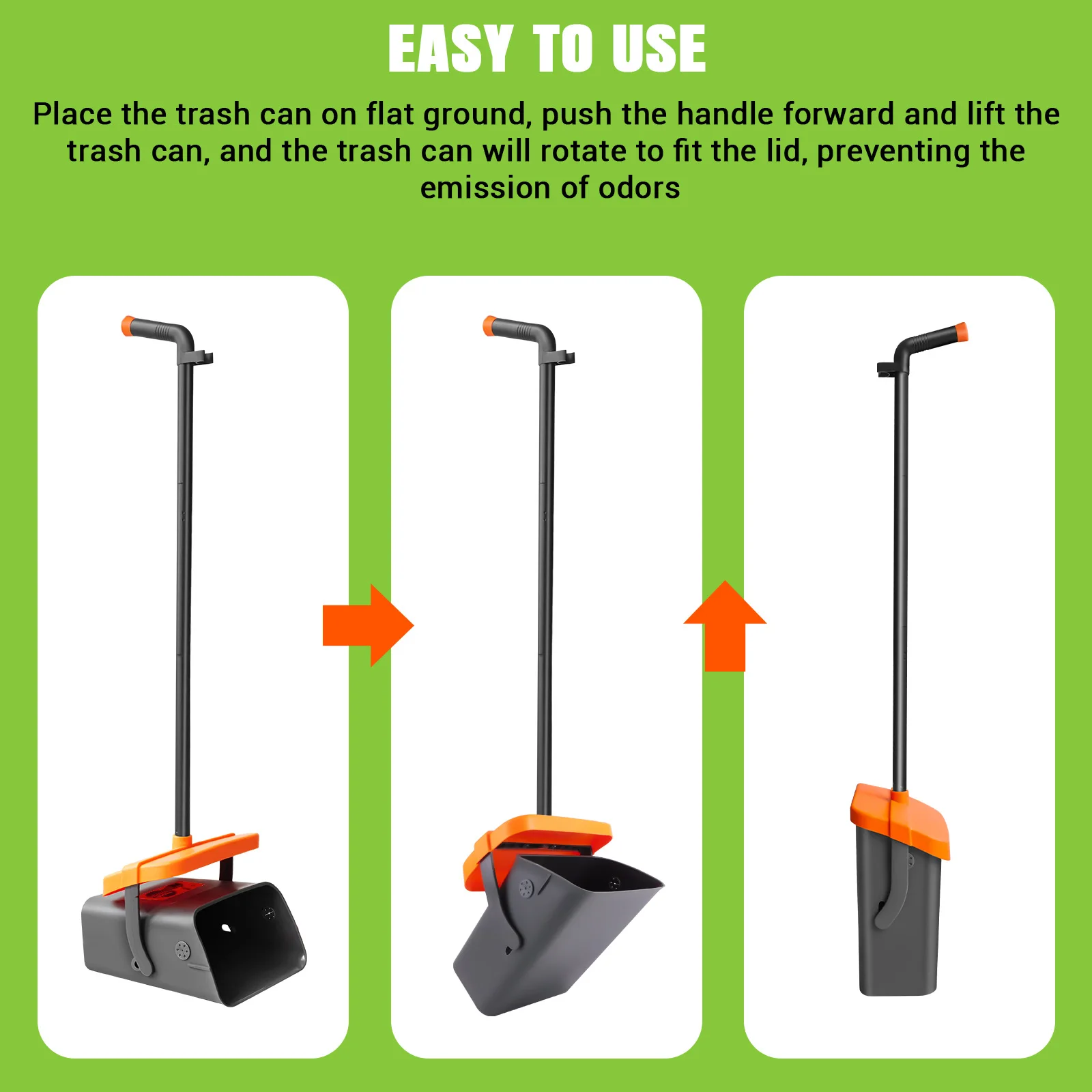 Poop Scooper for Dog, with Swivel Container & Dog Waste Bag Dispenser & 35 Waste Bags,116cm Length Handle Dog Poop Shovel and Rake For Dog Puppy Cat Waste Picker Pet Cleaning Shovel Tools - Imagen 8