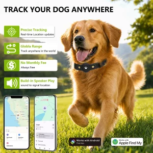 GPS Tracker Dog Collar(Tracker Included) Smart Pet Collar with Real-Time Tracking,No Monthly Fee/Subscription Waterproof Leather - Imagen 4