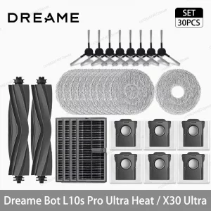 Dreame L10s Pro Ultra Heat / X30 Ultra Robot Vacuum Cleaner Accessories Main Side Brush Mop Cloth Hepa Filter Dust Bag Spare - Imagen 16