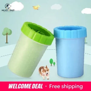 Vaso portátil para lavar patas de mascotas, cepillo automático limpiador de patas para perros, herramienta de limpieza sin enjuague para patas sucias de perros y gatos. - Imagen 3