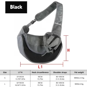 1Pc Dog out backpack,Dog Sling Carrier Breathable Mesh Travel Crossbody Bag For Puppy Cat Hiking Camping - Imagen 8