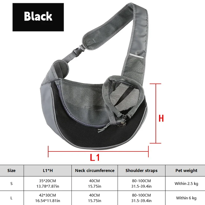 1Pc Dog out backpack,Dog Sling Carrier Breathable Mesh Travel Crossbody Bag For Puppy Cat Hiking Camping - Imagen 8