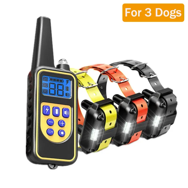 Electric Dog Training Collar Waterproof Dog Bark Collar Pet With Remote Control Rechargeable Anti Barking Device All Dogs Size - Imagen 17