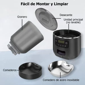 4L Automatic Pet Feeder Cat Food Dispenser Timed and Quantitative Insect and Moisture Resistant Feeding Machine No Food Jamming - Imagen 5