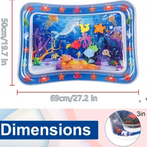 Water Sensory Play Mat Thickened Inflatable Water Mat For Cat And Dog Pet Playmat With Fish Sea Ocean Theme Sensory Toy Water - Imagen 6