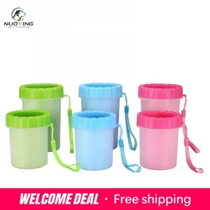 Vaso portátil para lavar patas de mascotas, cepillo automático limpiador de patas para perros, herramienta de limpieza sin enjuague para patas sucias de perros y gatos. - Imagen 5