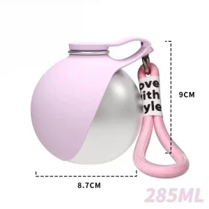 Dog Water Bottle 285ml Stainless Steel Portable Dog Drinker Leak Proof Feeder Dog Bottle 2 in 1 Silicon Bowl Travel Pet Supplies - Imagen 10