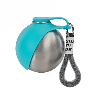 Dog Water Bottle 285ml Stainless Steel Portable Dog Drinker Leak Proof Feeder Dog Bottle 2 in 1 Silicon Bowl Travel Pet Supplies - Imagen 11
