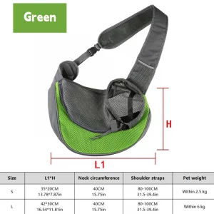 1Pc Dog out backpack,Dog Sling Carrier Breathable Mesh Travel Crossbody Bag For Puppy Cat Hiking Camping - Imagen 13