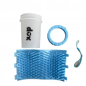 Vaso limpiador de patas para perros de silicona azul (15 x 10 cm), limpiador suave para eliminar barro y arena (cachorros y perros) - Imagen 4