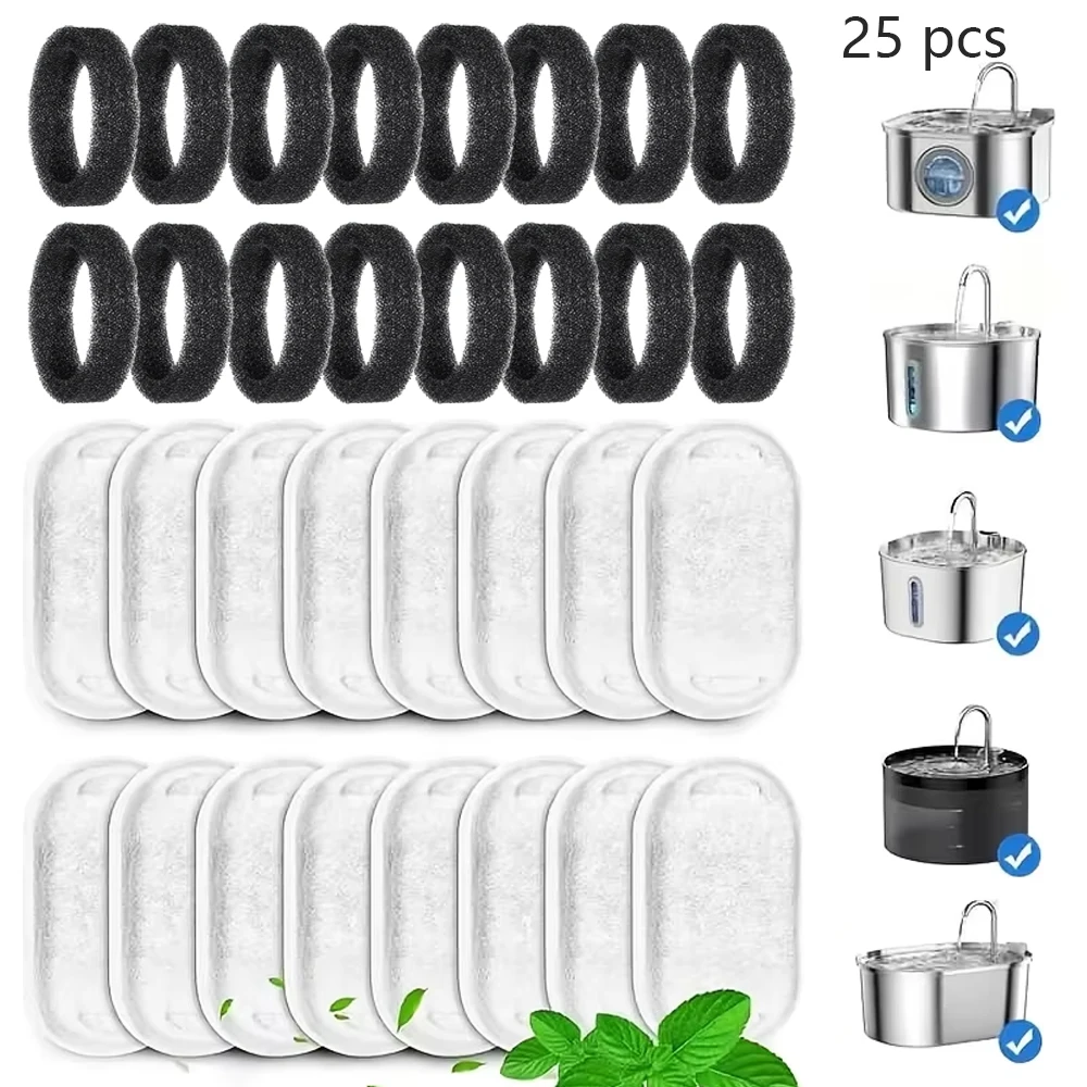 11/25PCS Pet Water Fountain Filters Replacement Activated Carbonfor Cat Dog Multiple Models Clean DrinkingWater - Imagen 9