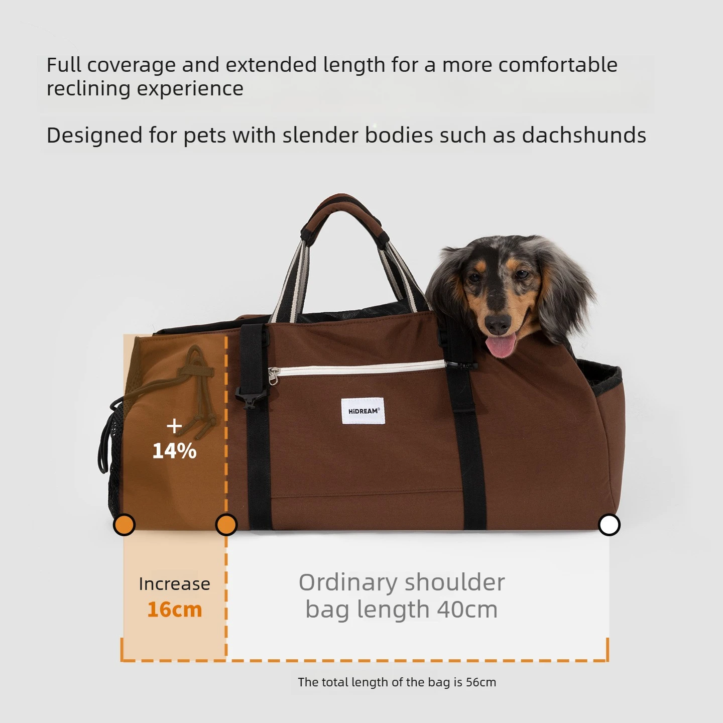 Nylon Brown Shell Pet Dachshund Backpack Double Shoulder Outdoor Travel Dog Carrier Bag For Sausage Dog Outdoor Hiking Trip - Imagen 4