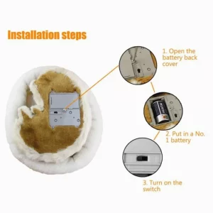 Realistic Black and White Cat Dog Breathing Sleeping Plush Toys Doll Electronic Pets for Dementia Seniors Adults Kids - Imagen 5