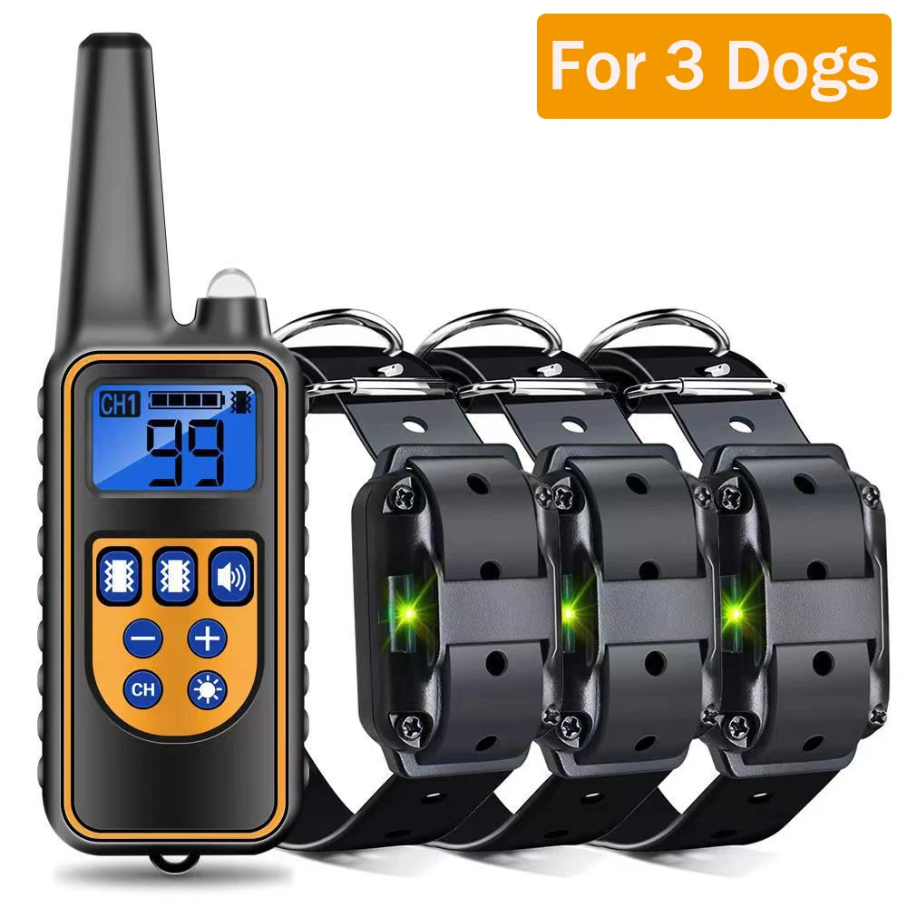 Electric Dog Training Collar Waterproof Dog Bark Collar Pet With Remote Control Rechargeable Anti Barking Device All Dogs Size - Imagen 16