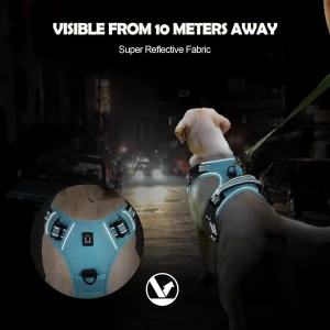 No Pull Dog Harness, Adjustable Soft Padded Pet Vest with Easy Control Handle - Imagen 6