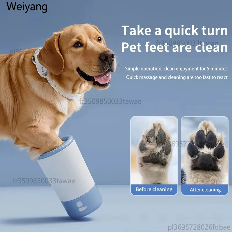 Limpiador eléctrico portátil de patas para mascotas: dispositivo automático, rápido, silencioso e impermeable para perros y gatos.