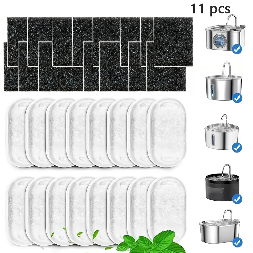 11/25PCS Pet Water Fountain Filters Replacement Activated Carbonfor Cat Dog Multiple Models Clean DrinkingWater - Imagen 12