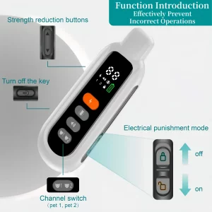 3300FT Electric Dog Training Collar Remote Control Waterproof Pet BehaviorFor 6-120lbs Puppy With Shock Vibration Anti-barking - Imagen 5