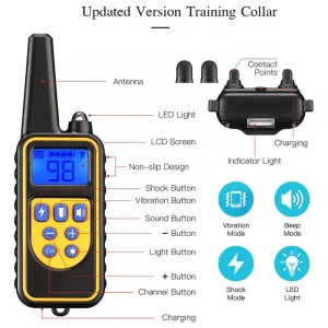 Electric Dog Training Collar Dog Trainer and Bark Stop Device Rechargeable Remote Control IP67 Apply for Dogs of Multiple Sizes - Imagen 5