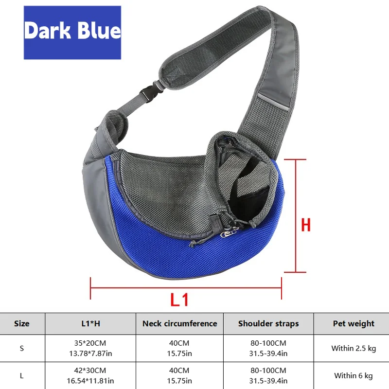 1Pc Dog out backpack,Dog Sling Carrier Breathable Mesh Travel Crossbody Bag For Puppy Cat Hiking Camping - Imagen 7