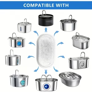 11/25PCS Pet Water Fountain Filters Replacement Activated Carbonfor Cat Dog Multiple Models Clean DrinkingWater - Imagen 3