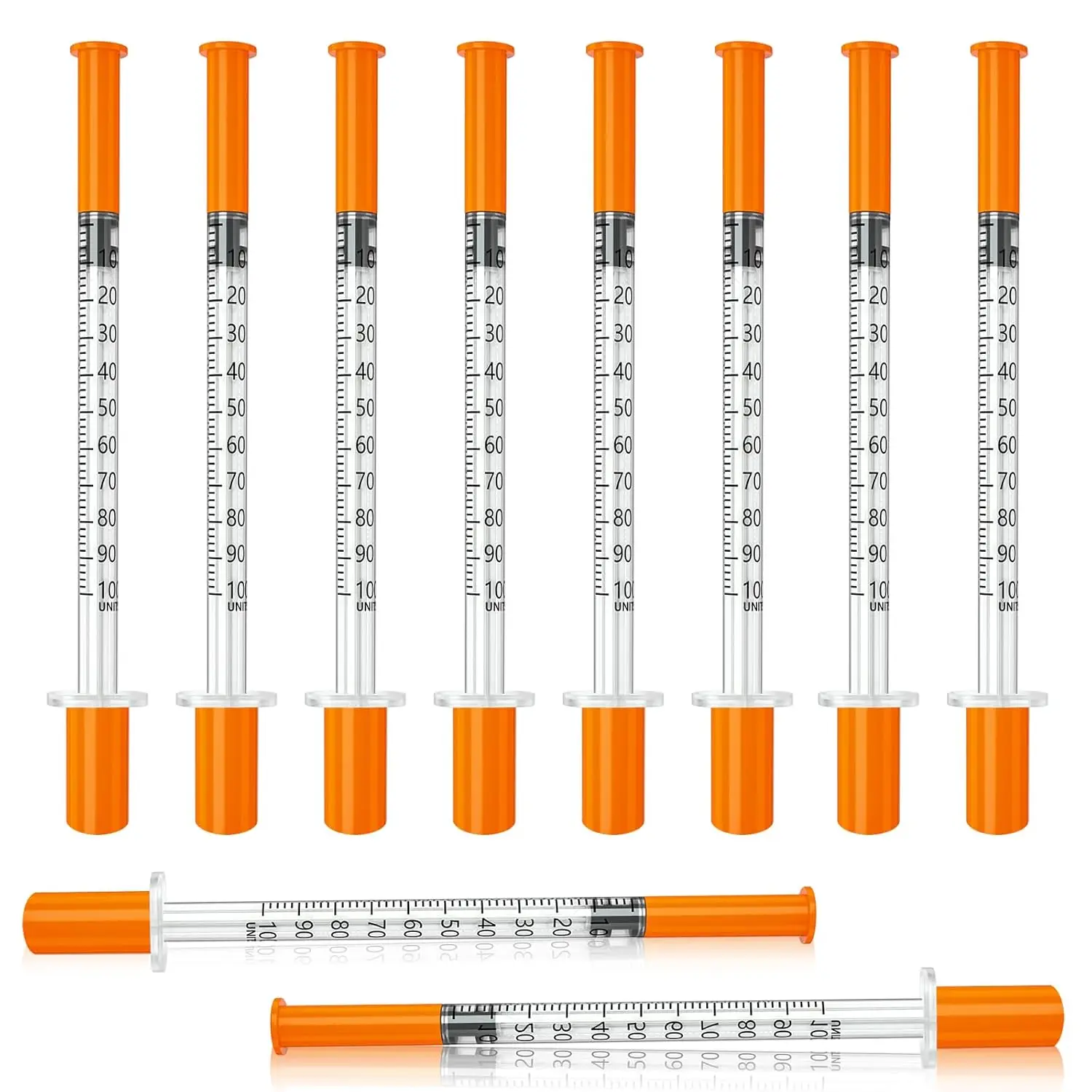 100/50 Pack 0.5/1ml Syringes with Needles Individually Packaged for Laboratory And Pet Supplies
