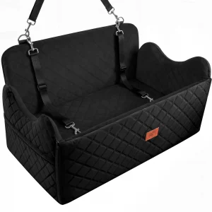 Dog Car Seat for Medium Large Dogs, Memory Foam Pet Bed with Storage, Non-Slip Cushion and Safety Belts Under 55lbs - Imagen 9