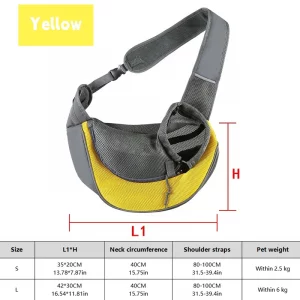 1Pc Dog out backpack,Dog Sling Carrier Breathable Mesh Travel Crossbody Bag For Puppy Cat Hiking Camping - Imagen 12