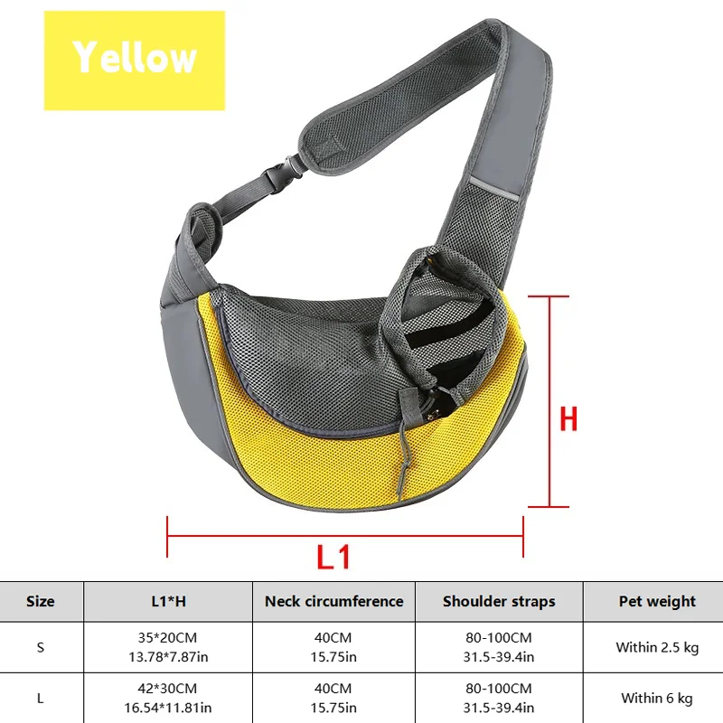 1Pc Dog out backpack,Dog Sling Carrier Breathable Mesh Travel Crossbody Bag For Puppy Cat Hiking Camping - Imagen 12
