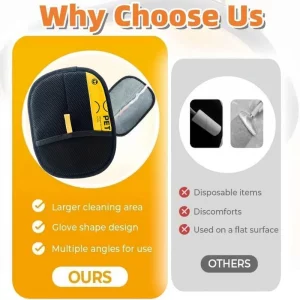 Animal hair glove Electrostatic gloves Two-way brush pet hair removal glove for cats dogs clothes furniture electrostatic - Imagen 6