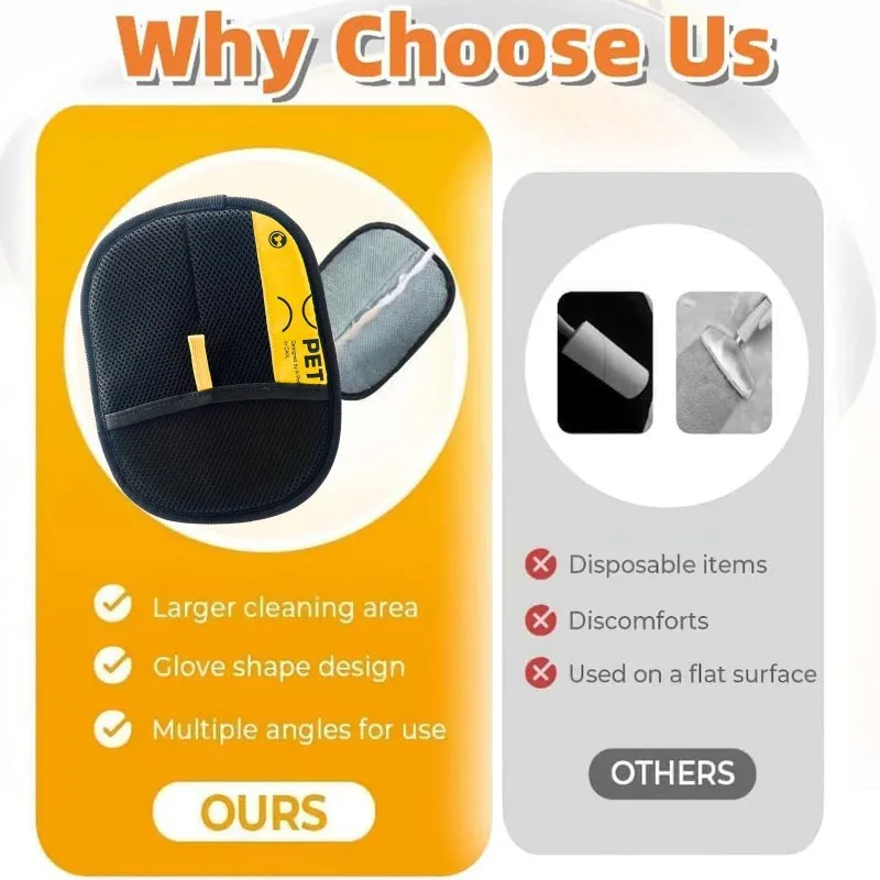 Animal hair glove Electrostatic gloves Two-way brush pet hair removal glove for cats dogs clothes furniture electrostatic - Imagen 6