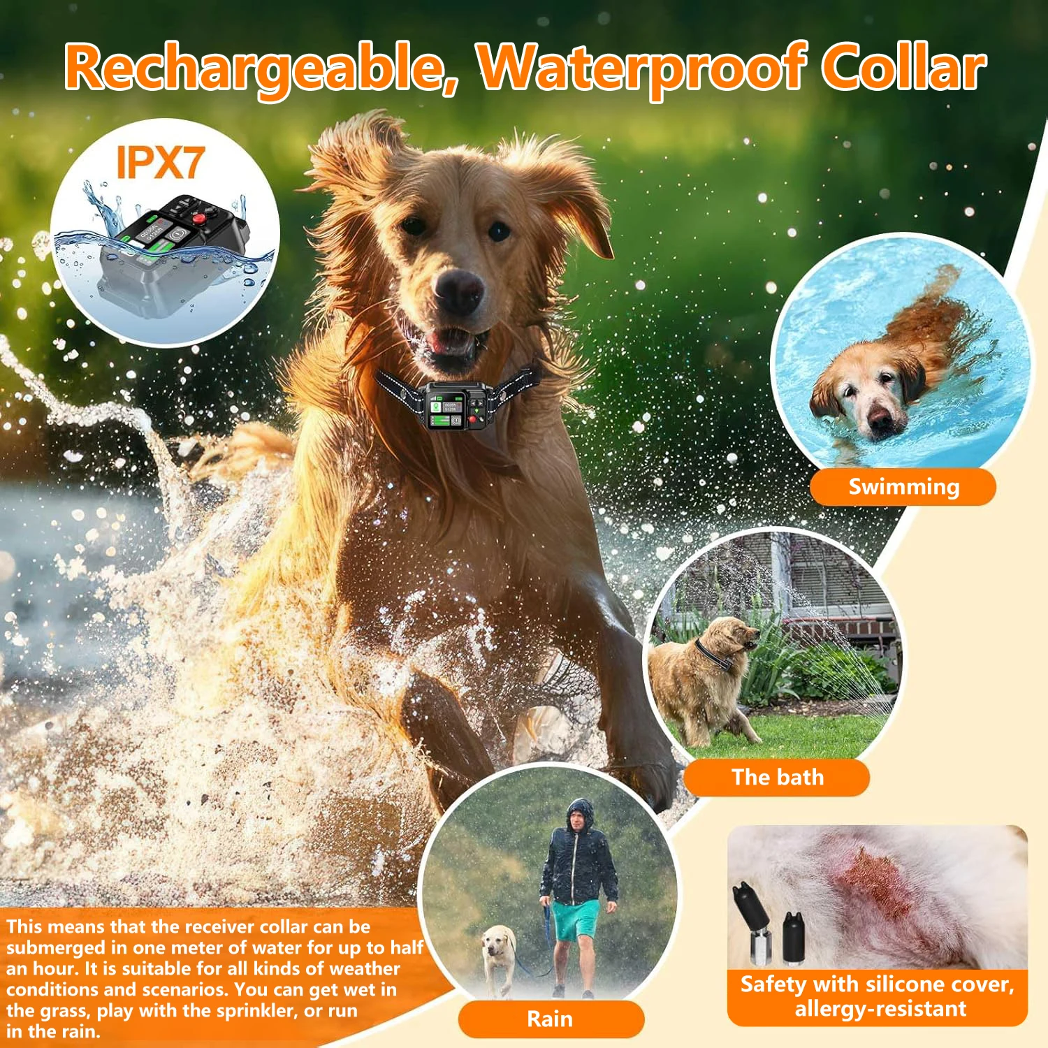 GPS Wireless Dog Fencing System - Electric dog fencing with GPS Electric Satellite Technology, Pet Fencing System Range 15~2000m - Imagen 5