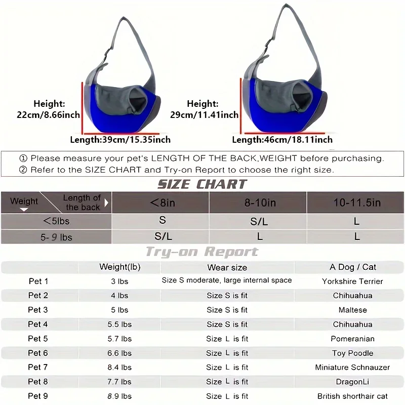 1Pc Dog out backpack,Dog Sling Carrier Breathable Mesh Travel Crossbody Bag For Puppy Cat Hiking Camping - Imagen 5