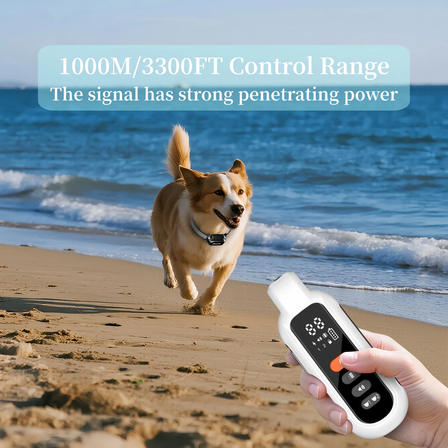 3300FT Electric Dog Training Collar Remote Control Waterproof Pet BehaviorFor 6-120lbs Puppy With Shock Vibration Anti-barking - Imagen 3