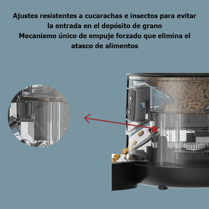 4L Automatic Pet Feeder Cat Food Dispenser Timed and Quantitative Insect and Moisture Resistant Feeding Machine No Food Jamming - Imagen 4
