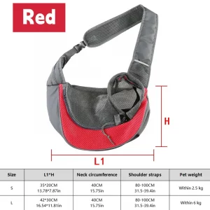 1Pc Dog out backpack,Dog Sling Carrier Breathable Mesh Travel Crossbody Bag For Puppy Cat Hiking Camping - Imagen 10