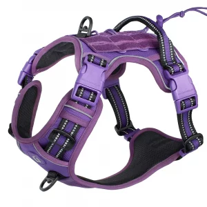 Tactical Dog Harness, No Pull Dog Harness, Adjustable Breathable MOLLE Dog Vest Harness for Medium Large Dog Reflective Military - Imagen 7