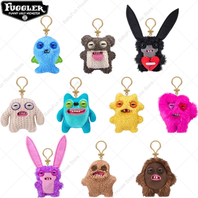 Original Fuggler Ugly Teeth Monsters Plush Toys Keychains Fugglers Wide Eyed Weirdo Annoyed Alien Rabbit Peluche Dolls Pendants - Imagen 33