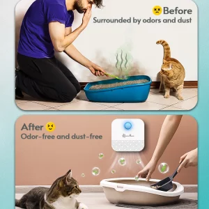 Alternative view of DownyPaws 4000mAh Smart Cat Odor Purifier For Cat Litter Box Deodorizer Pet Toilet Air Purifier Dog Cat Litter Deodorant