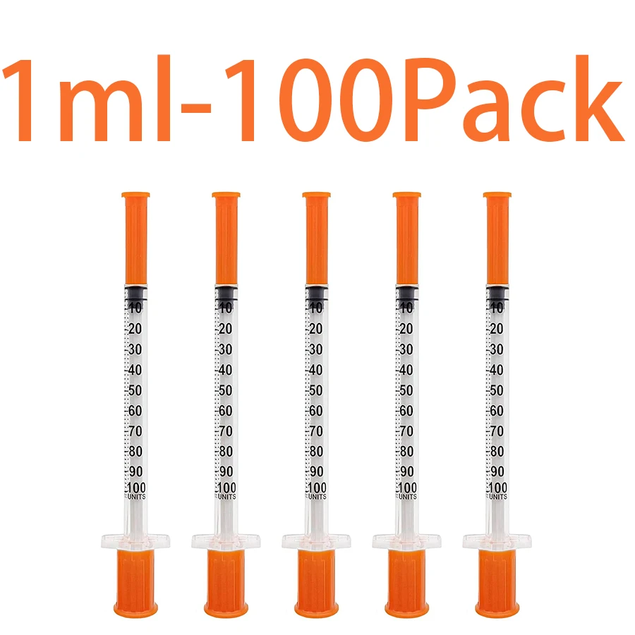 100/50 Pack 0.5/1ml Syringes with Needles Individually Packaged for Laboratory And Pet Supplies - Imagen 9