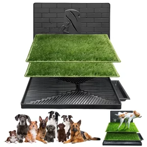 Alternative view of Dog Potty Pad, A Three-layer, Realistic Artificial Grass Potty System Featuring Drainage Holes, Pet Training and Is Suitable for Use in A Wide Variety of Indoor and Outdoor Settings. Ideal for Puppies, Small To Medium-sized Dogs