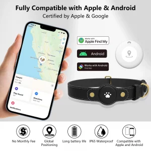 GPS Tracker Dog Collar(Tracker Included) Smart Pet Collar with Real-Time Tracking,No Monthly Fee/Subscription Waterproof Leather - Imagen 5