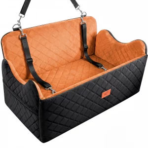 Dog Car Seat for Medium Large Dogs, Memory Foam Pet Bed with Storage, Non-Slip Cushion and Safety Belts Under 55lbs - Imagen 8