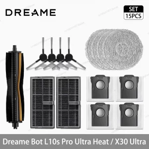 Dreame L10s Pro Ultra Heat / X30 Ultra Robot Vacuum Cleaner Accessories Main Side Brush Mop Cloth Hepa Filter Dust Bag Spare - Imagen 7