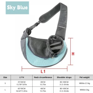 1Pc Dog out backpack,Dog Sling Carrier Breathable Mesh Travel Crossbody Bag For Puppy Cat Hiking Camping - Imagen 11