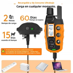 WXRPET 3300Ft Electric Dog Training Collar Remote Control Waterproof Pet BehaviorFor 5-120lbs Puppy With Shock Vibration - Imagen 6