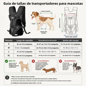 Pet Carrier Backpack for Dogs Cat Thickened Sponge Pet Front Dog Carrier Backpacks Portable Puppy Transportation Dog Bags - Imagen 4